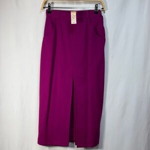 Carole Little Magenta Pencil Skirt